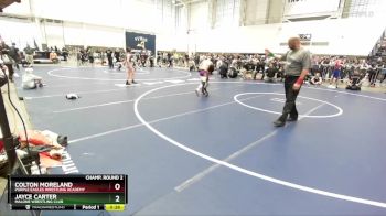 83 lbs Champ. Round 2 - Jayce Carter, Malone Wrestling Club vs Colton Moreland, Purple Eagles Wrestling Academy