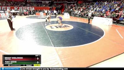 1A 126 lbs Semifinal - Brody Widlowski, Coal City vs Tony Keene, Harrisburg