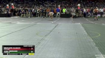 D1-120 lbs Champ. Round 1 - Koen Eberhard, Oxford HS vs Braylenn Aulbach, Rockford