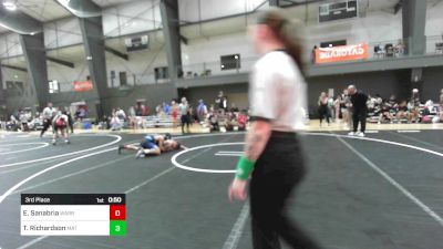 123 lbs 3rd Place - Ezra Sanabria, Warriors Of Christ vs Trevor Richardson, Mat Demon WC