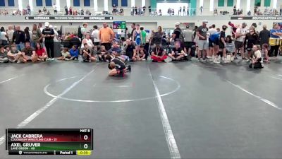 92 lbs Cons. Round 1 - Jack Cabrera, Colosseum Wrestling Club vs Axel Gruver, Lake Gibson