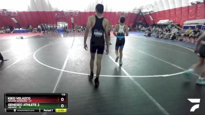 113 lbs Round 2 (16 Team) - Geneseo Athlete 2, Aquinas vs Kiko Velazco, Waukee Warriors