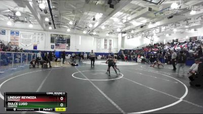 105 lbs Cons. Round 4 - Lindsay Reynoza, Paramount vs Dulce Lugo, Cerritos