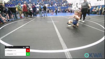 46 lbs Round Of 32 - Slader Gibson, Team Guthrie Wrestling vs Johnny Elswick, Newcastle Youth Wrestling