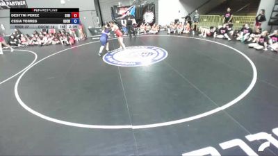 190 lbs Destyni Perez, SDIKWA - San Diego-Imperial Kids Wrestling Association vs Cesia Torres, OCWA - Orange County Wrestling Association