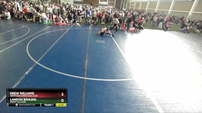 60 lbs Cons. Round 1 - Landon Behling, Emery Allstars vs Krew Williams, Northside Wrestling Club