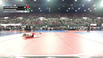 109 lbs Cons. Round 3 - Kohen Armstrong, Conrad Wrestling Club vs Beckham Jacobs, Lander Legacy