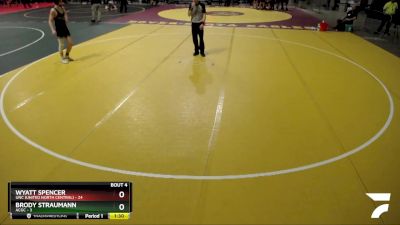 150 lbs Quarterfinals (8 Team) - Brody Straumann, ACGC vs Wyatt Spencer, UNC (United North Central)