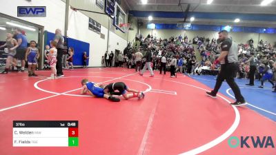 37 lbs Quarterfinal - Conway Welden, Raw Wrestling Club vs Flint Fields, Tiger Trained Wrestling