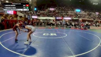 G - 100 lbs Champ. Round 1 - Veronica Vega, Thompson Falls / Noxon Girls vs Gracie Bingen, Huntley Project (Worden) Girls