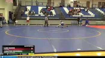 149 lbs Quarterfinal - Christian Deherrera, Nebraska Wesleyan vs Luke Radeke, Dubuque