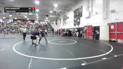 190 lbs Champ. Round 2 - Brian Rios, Valencia/Placentia vs Omar Nombrano, Mountain View