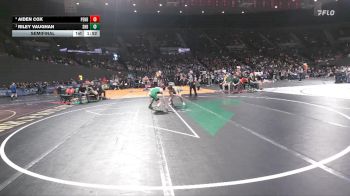 4A Boys 120 lbs Semifinal - Riley Vaughan, Sweet Home Boys vs Aiden Cox, Pendleton Boys