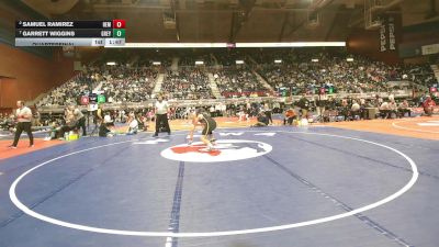 2A-150 lbs Quarterfinal - Garrett Wiggins, Greybull/Riverside vs Samuel Ramirez, H.E.M.
