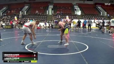 Semis & 1st Wrestleback (8 Team) - Braydon Kunde, Mi Pitbulls Black vs Landon Purdue, MI Pitbulls Gold