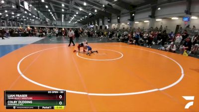 80 lbs Cons. Round 3 - Colby Dudding, Panhandle RTC vs Liam Fraser, Texas Select Wrestling