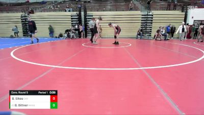 150 lbs Cons. Round 5 - Britton Bittner, Mt. Vernon High School vs Branson Sikes, Carroll