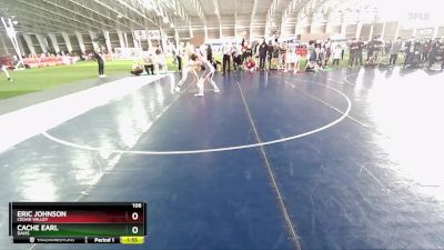 106 lbs Quarterfinal - Eric Johnson, Cedar Valley vs Cache Earl, Davis