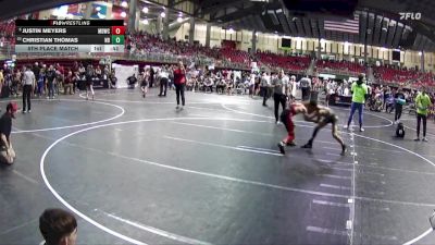 100 lbs 5th Place Match - Christian Thomas, Nebraska Boyz vs Justin Meyers, Midwest Destroyers Wrestling Club