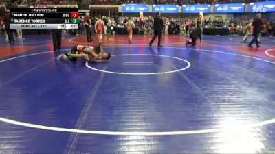 122 lbs Cons. Round 2 - Martin Britton, Darkhorse Wrestling Club vs Tarence Torres, Belgrade Little Guy