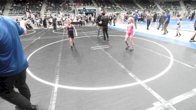 70 lbs Rr Rnd 3 - Paisleigh Carpenter, Choctaw Ironman Youth Wrestling vs Oria Parker, Tulsa Blue T Panthers