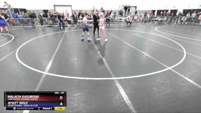 97 lbs Champ. Round 1 - Malachi Kasuboski, Team Nazar Training Center vs Wyatt Wolf, CrassTrained: Weigh In Club