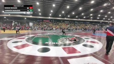 55 lbs Champ. Round 2 - Rowan Richard, MATPAC Wrestling vs Cameron Bazaldua, Red Lodge