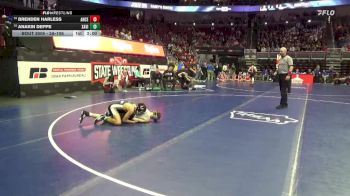 3A-106 lbs Champ. Round 1 - Anakin Deppe, Xavier, Cedar Rapids vs Brenden Harless, Ankeny Centennial