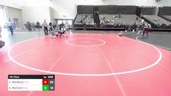 89 lbs 5th Place - Cooper Moreland, Level Up ES vs Aidan McClure, Minion Green