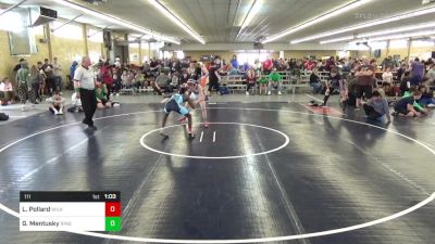 111 lbs Consolation - Luke Pollard, Wilkes Barre vs Gaige Mentusky, Ringtown