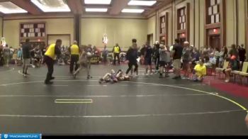 57 lbs Round 6 (8 Team) - Mia Carmela Barro, Misfits JAL vs Kaylie Osteen, Misfits Red, White,& Blue