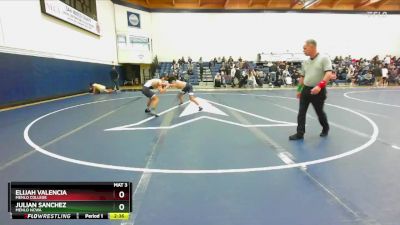 125 lbs Quarterfinal - Elijah Valencia, Menlo College vs Julian Sanchez, Menlo NCWA