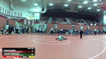 100 lbs Champ. Round 1 - Haydn Farris, Roncalli Wrestling Foundation vs Raidon Gonzalez, New Castle Youth Wrestling Club