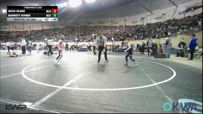 61 lbs Consi Of 8 #2 - Huck Olsen, Mojo Grappling Academy vs Barrett Homer, Mustang Bronco Wrestling Club