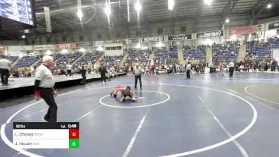 90 lbs 3rd Place - Lucas Chavez, Rocky Ford vs Jace Hauan, Independent