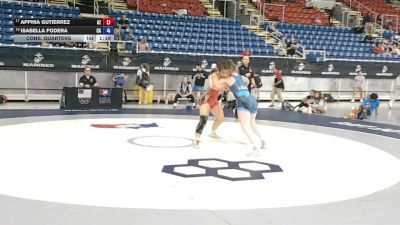 115 lbs Cons. Quarters - Apphia Gutierrez, Arizona vs Isabella Fodera, California