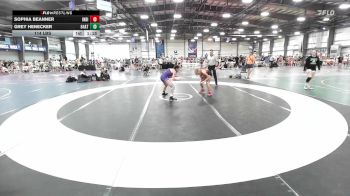 114 lbs Rr Rnd 2 - Sophia Beanner, Indiana Outlaws Purple vs Grey Henecker, 84 Athletes