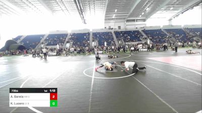 73 lbs Semifinal - Andy Barela, NM Gold vs Kayzan Lucero, LV Bear WC