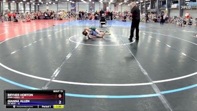 92 lbs Rd# 3- 11:30am Friday - Gianna Allen, PA WEST vs Bryher Horton, Iowa Ladies