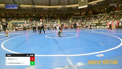 70 lbs Round Of 16 - Lawson Bloyer, Siouxland Wrestling Academy vs Tucker Hoffschneider, Bear Cave