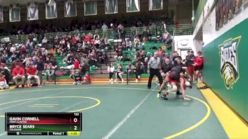 132 lbs Champ. Round 2 - Bryce Sears, COLERAIN vs Gavin Cornell, PORT CLINTON