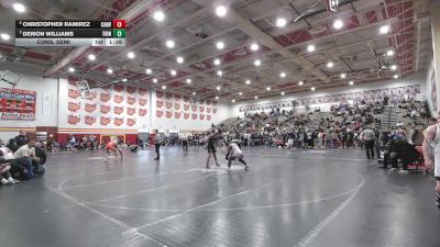 120 lbs Cons. Semi - Derion Williams, Trinity vs Christopher Ramirez, Canyon View