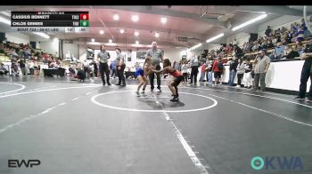 58-61 lbs Consi Of 4 - Cassius Bennett, Tulsa North Mabee Stampede vs Chloe Grimes, Tiger Trained Wrestling