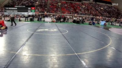 5A 126 lbs Quarterfinal - Ty Peterson, Shelley vs Tristan Vega, Burley