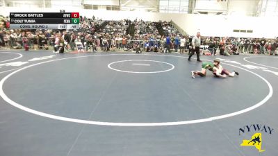 71 lbs Cons. Round 3 - Colt Tumia, Purple Eagles Wrestling Academy vs Brock Battles, Adirondack Youth Wrestling Club