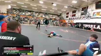 63 lbs Quarterfinal - Carson Marberry, North Big Horn Rams vs Jayden Gillett, Powell Wrestling Club