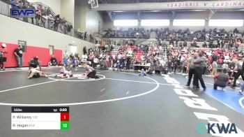 55 lbs Round Of 16 - Prestley Williams, Tiger Trained Wrestling vs Ryder Hogan, Bristow Youth Wrestling