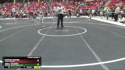 46 lbs Champ. Round 3 - Ezra Taussig, Greater Heights Wrestling vs Victor Frayre, Alpha Academy