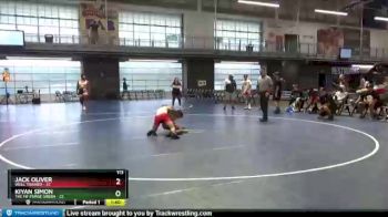 113 lbs Placement Matches (16 Team) - Kiyan Simon, The MF Purge Green vs Jack Oliver, Well Trained