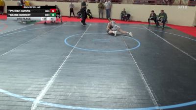 100_B lbs 3rd Place - Parker Adkins, Saegertown vs Kayne Burkett, Chestnut Ridge